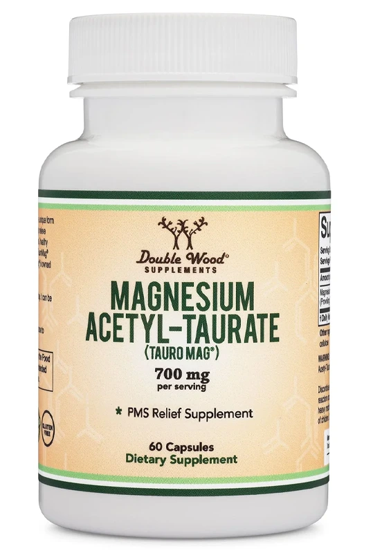 Magnesium Acetyl-Taurate for PMS and Cramp Relief 350 mg - 60 Capsules Magnesium Acetyl-Taurate for PMS and Cramp Relief 350 mg - 60 Capsules